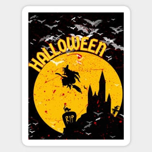 Halloween haunted castle Sticker